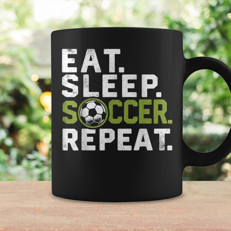 Eat Sleep Soccer Repeat Soccer Coffee Mug Gifts ideas