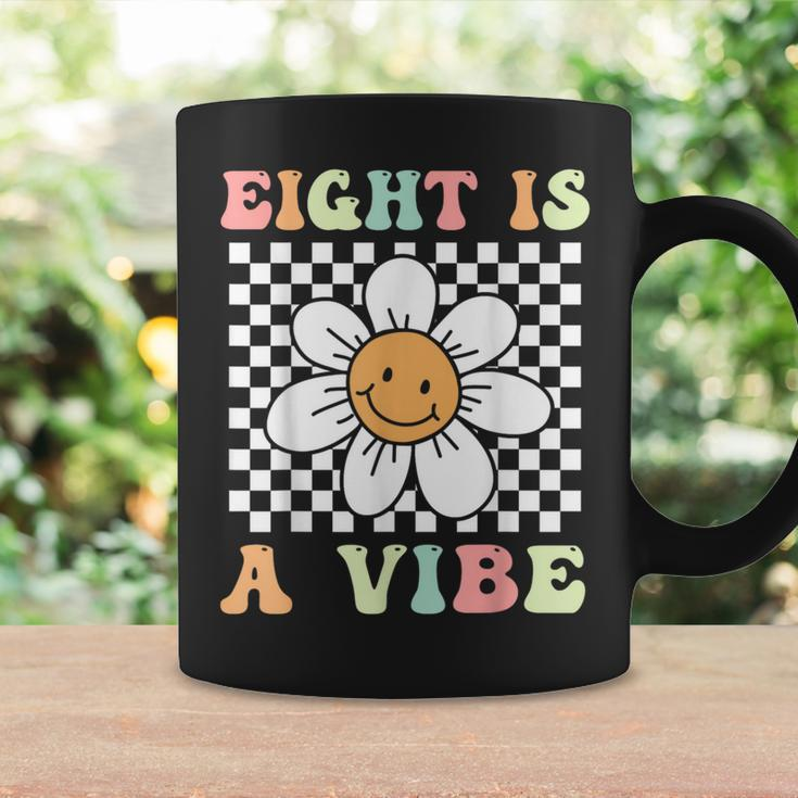Eight Is A Vibe Cute Groovy 8Th Birthday Party Daisy Flower Coffee Mug Gifts ideas