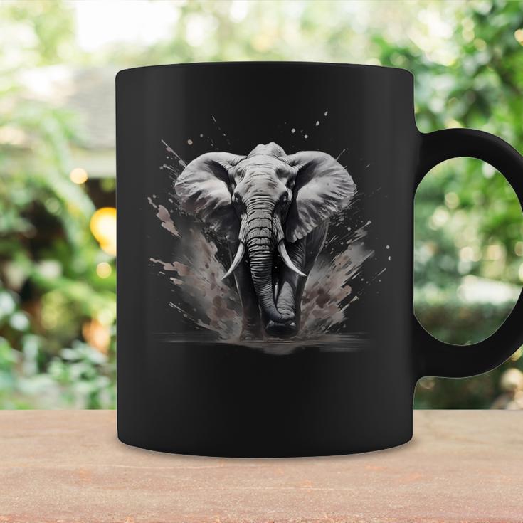 Elefant Zeichnung Tierdruck Splash Wildlife Natur Motiv Tassen Geschenkideen