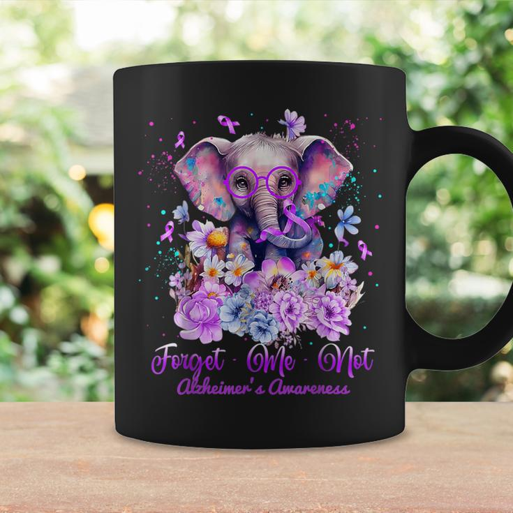Elephant Flower Forget Me Not Alzheimer's Awareness Month Coffee Mug Gifts ideas