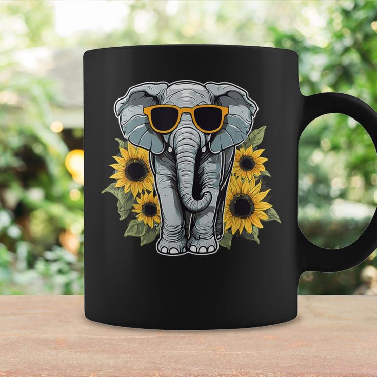 Elephant With Sunglasses And Sunflowers Coffee Mug Gifts ideas