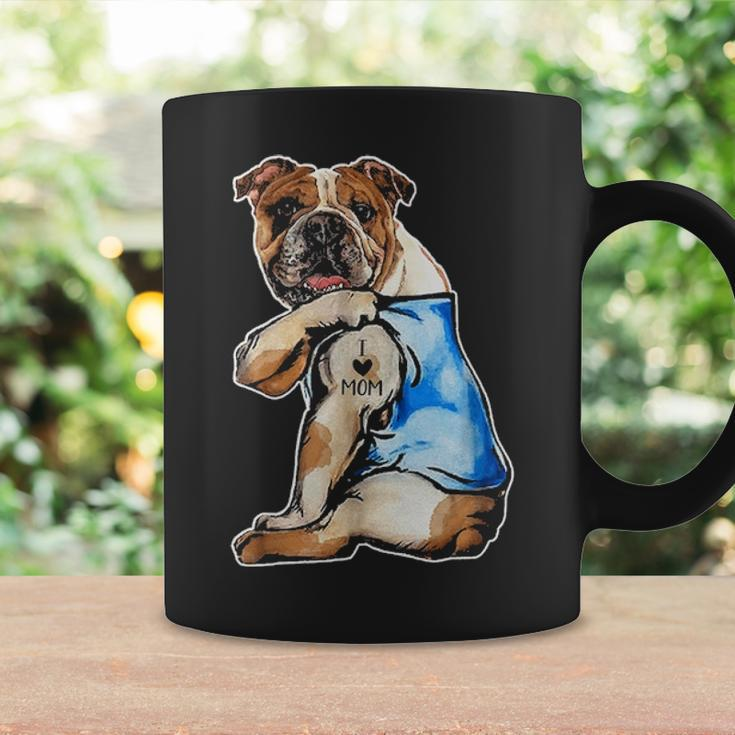 English Bulldog I Love Mom Tattoo Apparel Dog Mom Coffee Mug Gifts ideas
