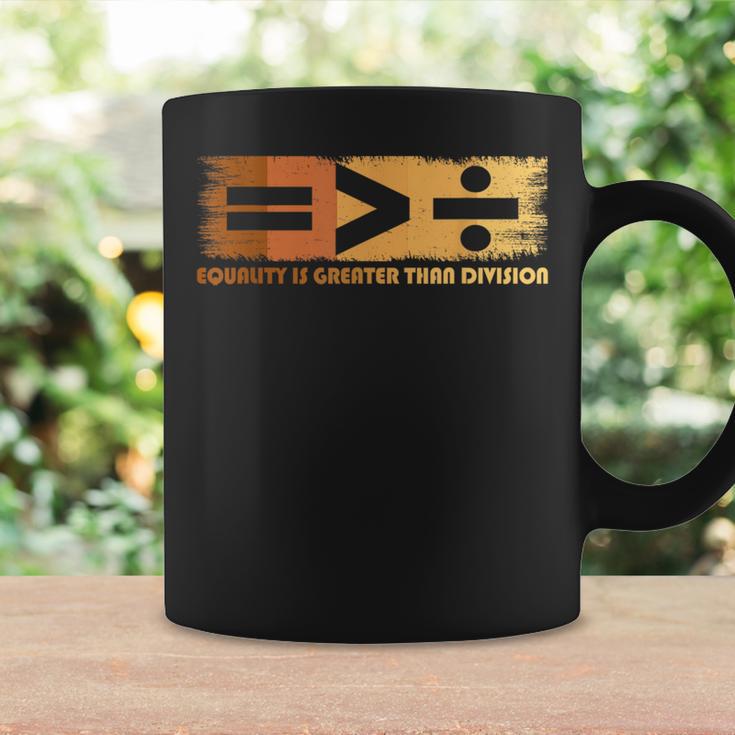 Equality Is Greater Than Division Black History Month Math Coffee Mug Gifts ideas