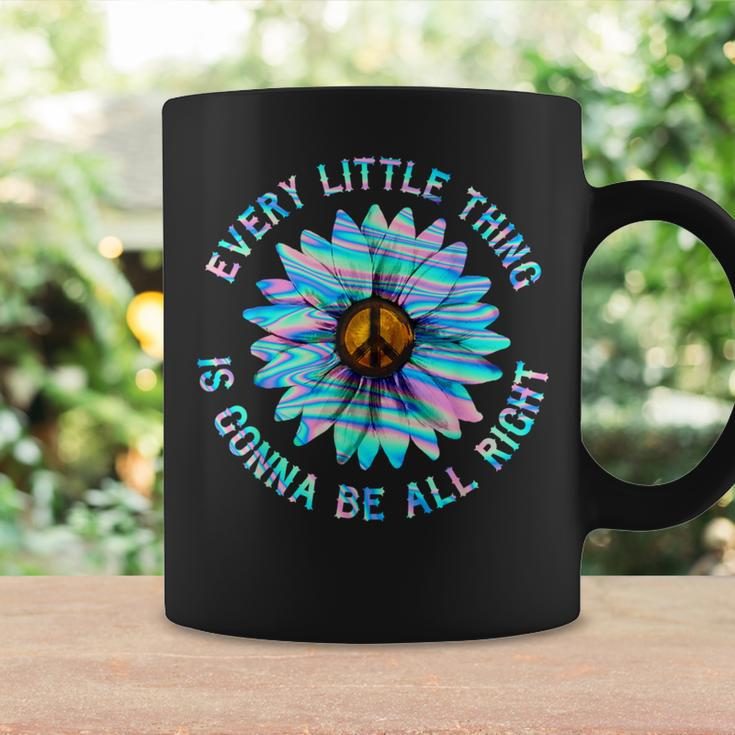 Every Little Thing Is Gonna Be Alright Hippie Flower Coffee Mug Gifts ideas