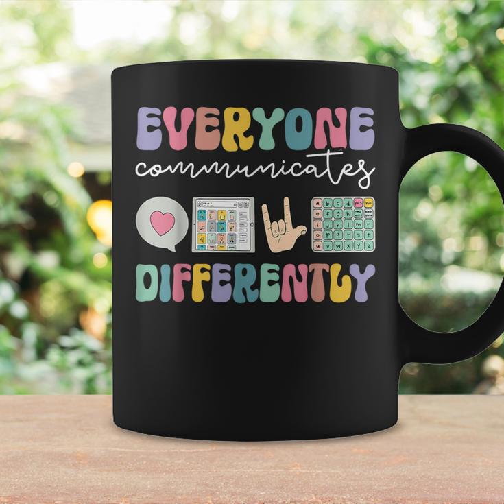Everyone Communicates Differently Special Education Autism Coffee Mug Gifts ideas