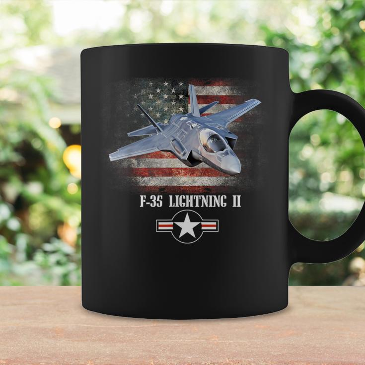 F-35 Lightning 2 Us Flag Proud Air Force Military Veteran Coffee Mug Gifts ideas