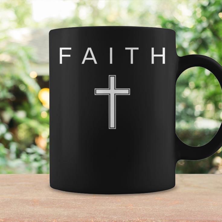 Faith Cross Minimalist Christian Faith Cross Coffee Mug Gifts ideas