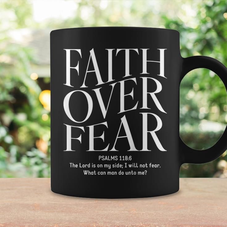 Faith Over Fear Christian On Back Coffee Mug Gifts ideas