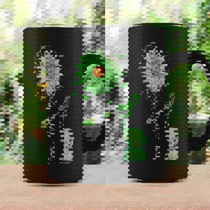Faith Hope Love Sunflower Elephant Mental Health Awareness Coffee Mug Gifts ideas