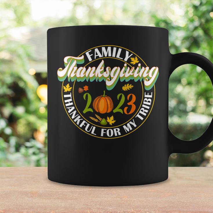 Family Thanksgiving 2023 Thankful For My Tribe Group Autumn Coffee Mug Gifts ideas