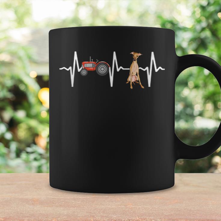 Farmer Tractor Italian Greyhound Heartbeat Dog Lover Coffee Mug Gifts ideas