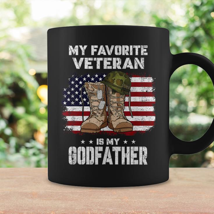 My Favorite Veteran Is My Godfather American Flag Veterans Coffee Mug Gifts ideas