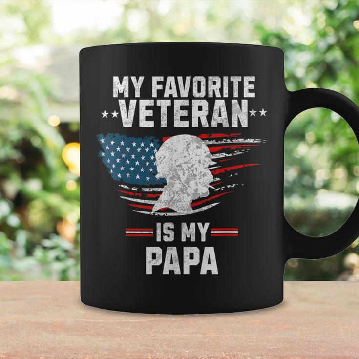 My Favorite Veteran Is My Papa Kids Veterans Day Coffee Mug Gifts ideas
