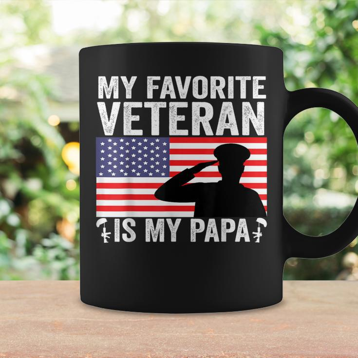 My Favorite Veteran Is My Papa Us Flag Father Veterans Coffee Mug Gifts ideas