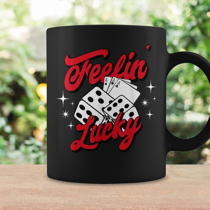 Feelin Lucky Gambling Casino Bingo Cards And Dice Coffee Mug Gifts ideas
