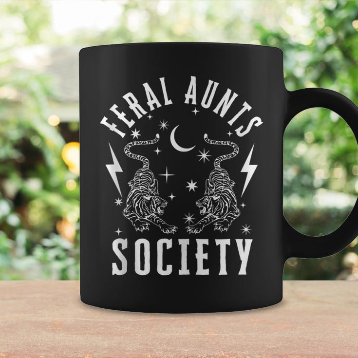Feral Aunts Society Tiger And Lightning New Aunt Cool Auntie Coffee Mug Gifts ideas