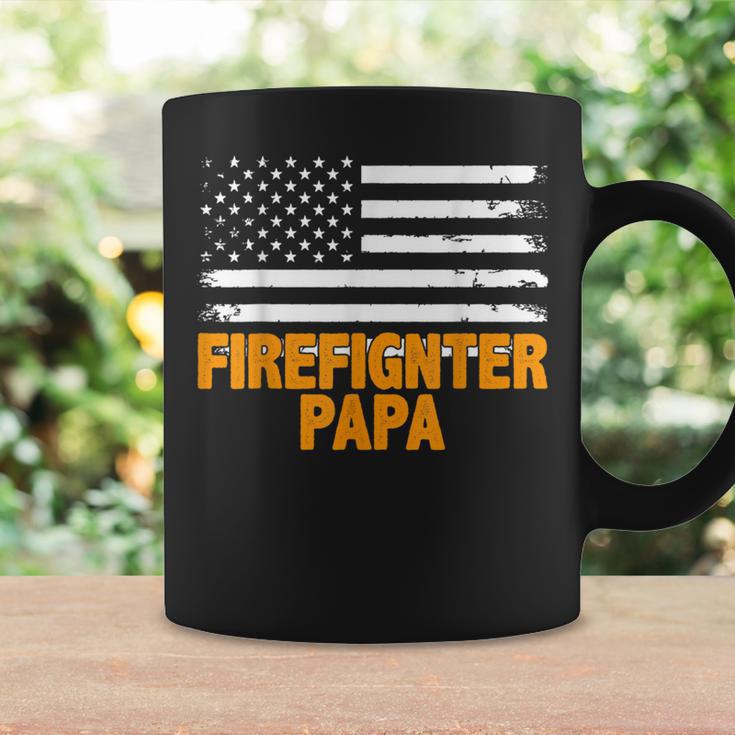 Feuerwehrmann Papa Amerikanische Flaggeatertag Tassen Geschenkideen