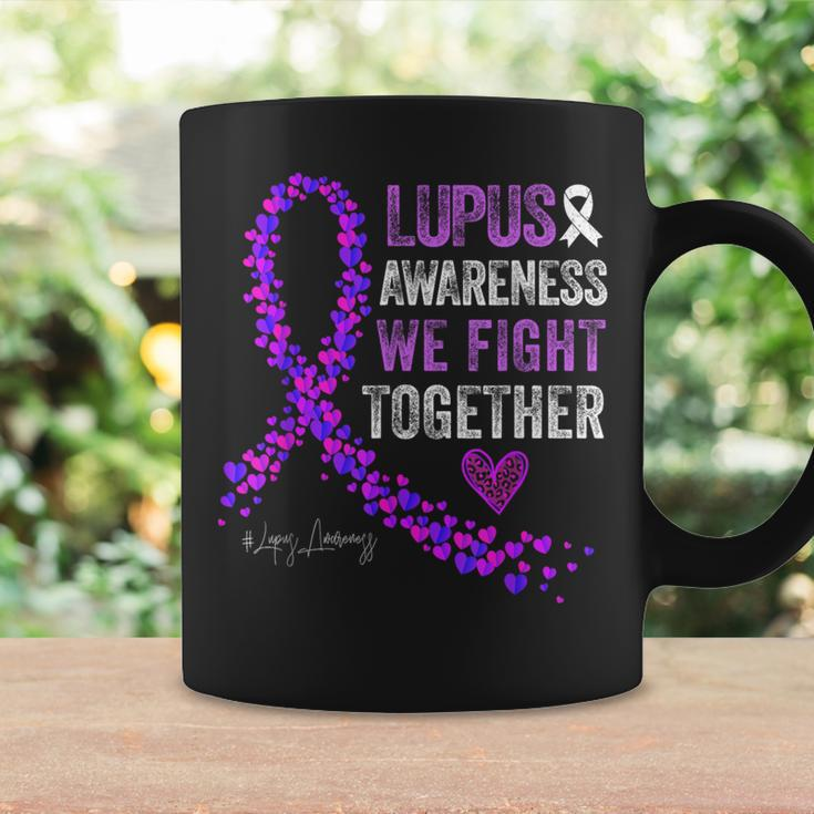 We Fight Together Lupus Awareness Purple Ribbon Coffee Mug Gifts ideas