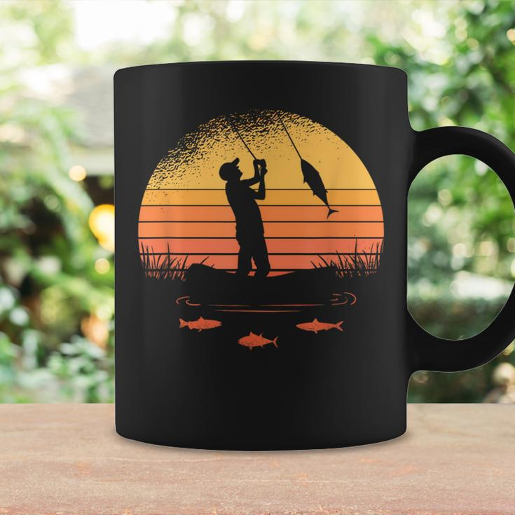 Fisherman Fisher Fishing Sunset Retro Vintage Coffee Mug Gifts ideas
