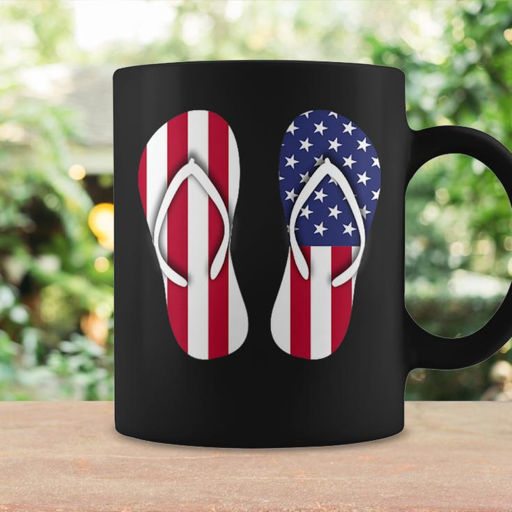 Flip Flops Red White And Blue Patriotic Sandals Beach Coffee Mug Gifts ideas
