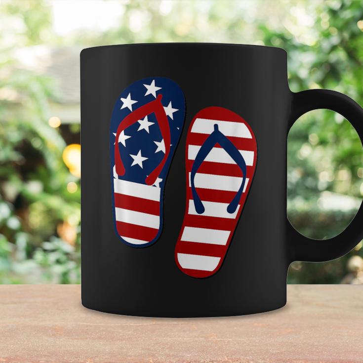 Flip Flops Red White Blue Stars & Stripes Patriotic Fun Usa Coffee Mug Gifts ideas