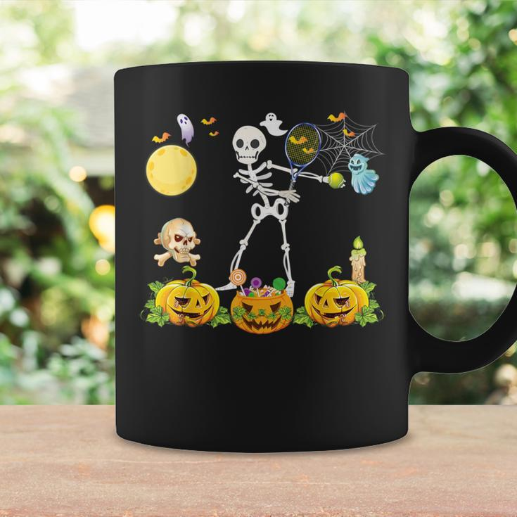 Floss Like A Boss Flossing Skeleton Tennis Halloween Pumpkin Coffee Mug Gifts ideas