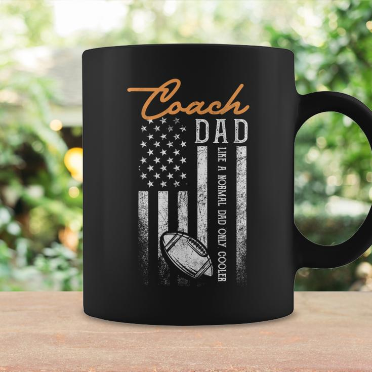 Football Coach Dad Like A Normal Dad Only Cooler Usa Flag Coffee Mug Gifts ideas