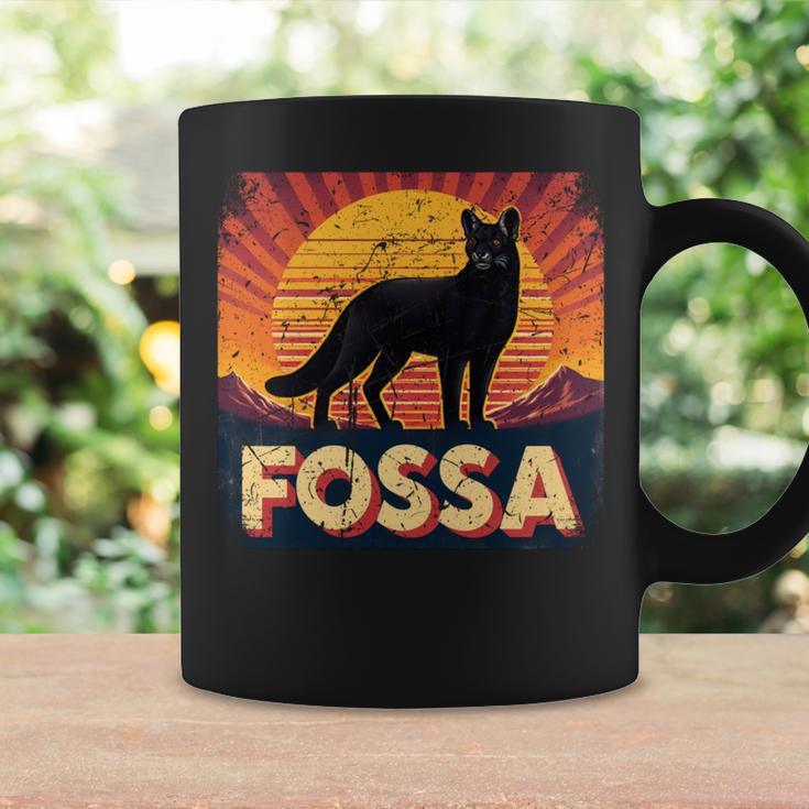 Fossa Retro Vintage Sunset Lover Of Fossa Animal Coffee Mug Gifts ideas