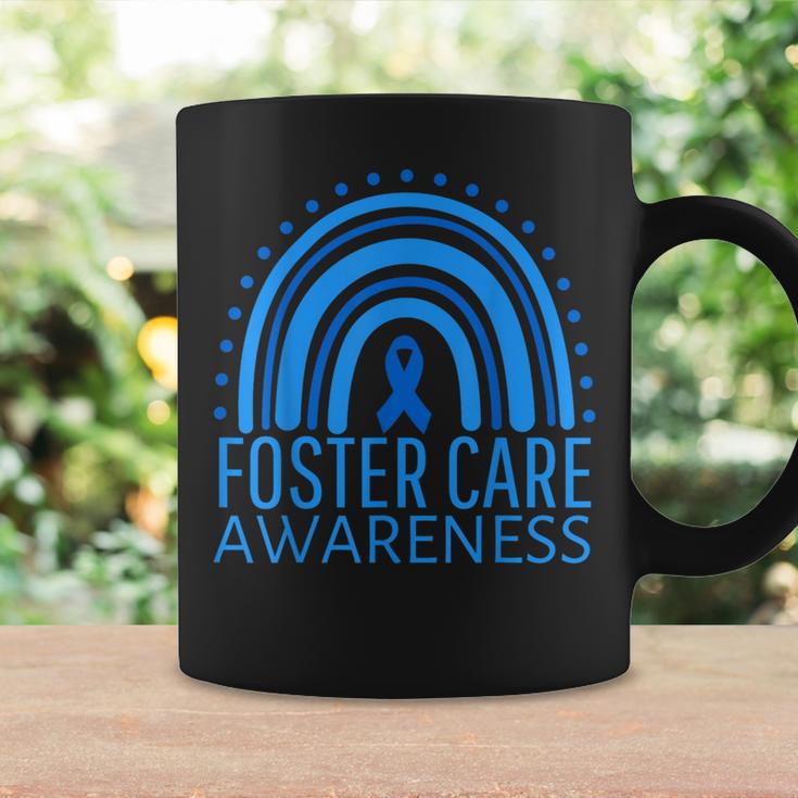 Foster Care Awareness Month Rainbow Ribbon Blue Coffee Mug Gifts ideas