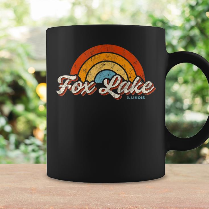 Fox Lake Illinois Il Vintage Rainbow Retro 70S Coffee Mug Gifts ideas