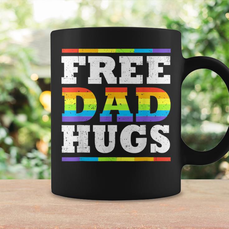 Free Dad Hugs Rainbow Lgbt Pride Month Fathers Day Coffee Mug Gifts ideas