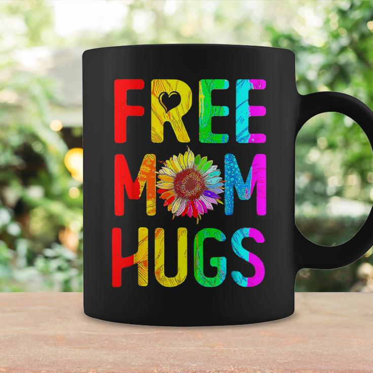 Free Mom Hugs Gay Pride Lgbt Daisy Rainbow Flower Mother Day Coffee Mug Gifts ideas