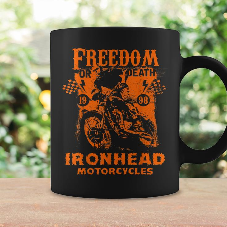 Freedom Or Death Ironhead Motorcycles Bike Riding Coffee Mug Gifts ideas