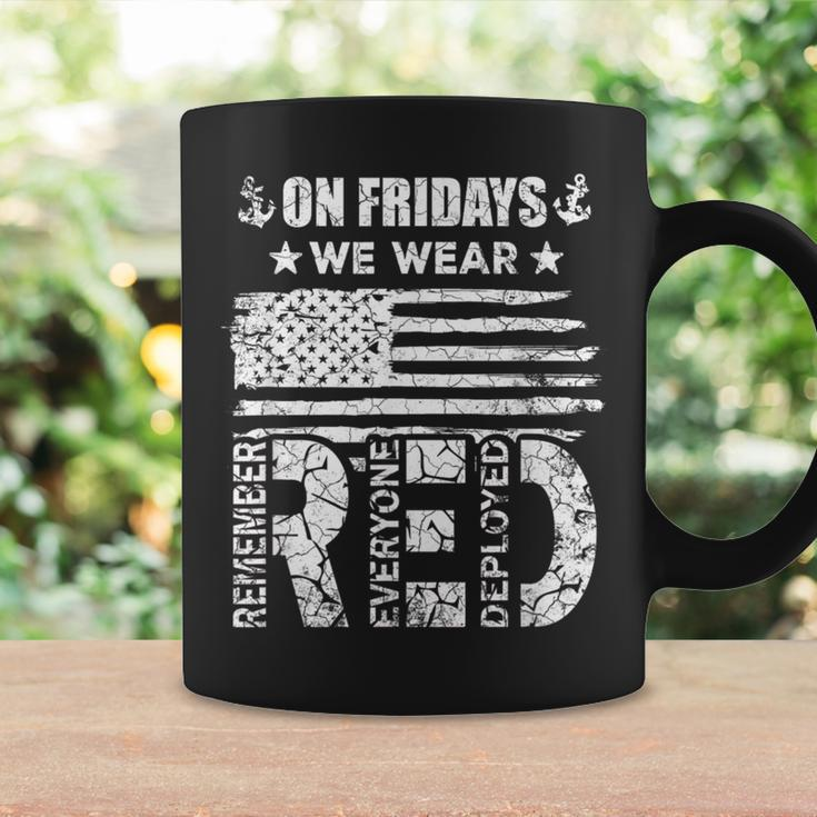 On Friday We Wear Red Friday Us Flag Military Supportive Coffee Mug Gifts ideas