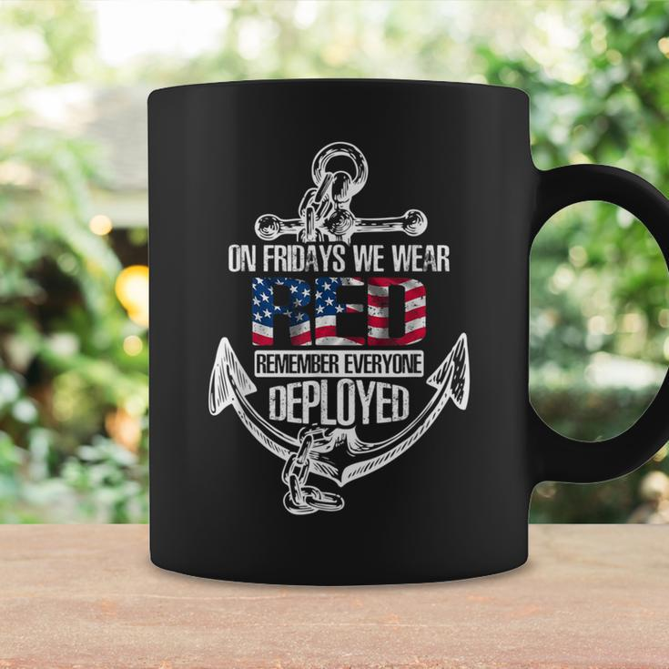 On Fridays We Wear Red Friday Navy Us Flag Distressed Coffee Mug Gifts ideas