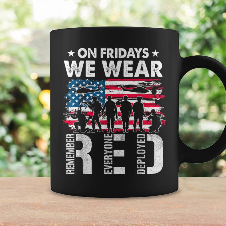 On Fridays We Wear Red Military Veteran Day Us Flag Coffee Mug Gifts ideas
