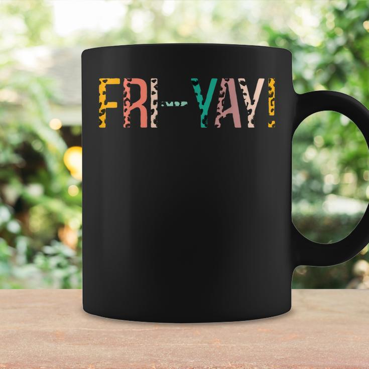 Friyay Popular Quote Happy Friday Leopard Teacher Coffee Mug Gifts ideas