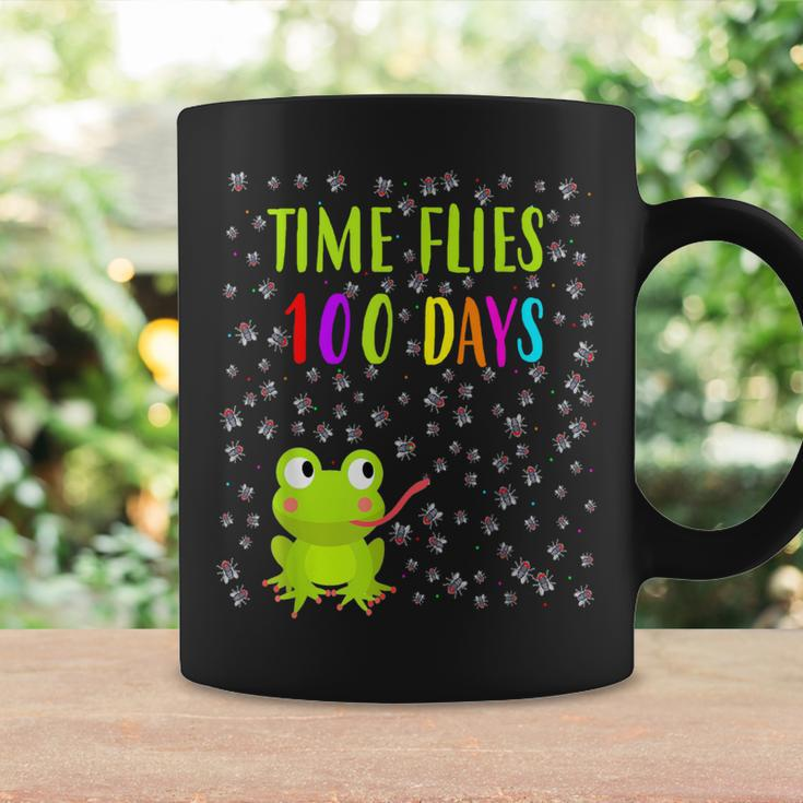 Frog Fly Time Flies 100 Days 100Th Day Of School Students Coffee Mug Gifts ideas
