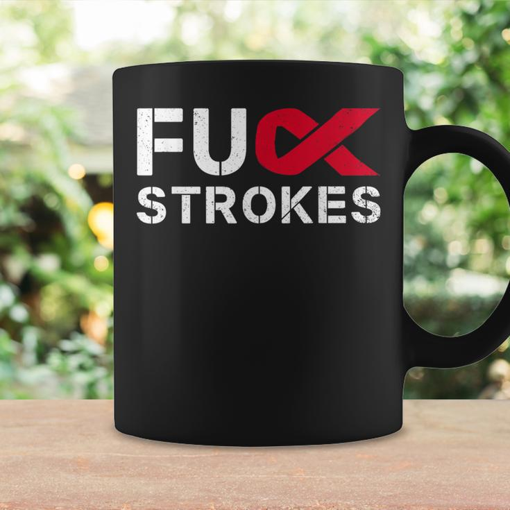 Fuck Strokes Fu Survivor Stroke Awareness Month Red Ribbon Coffee Mug Gifts ideas