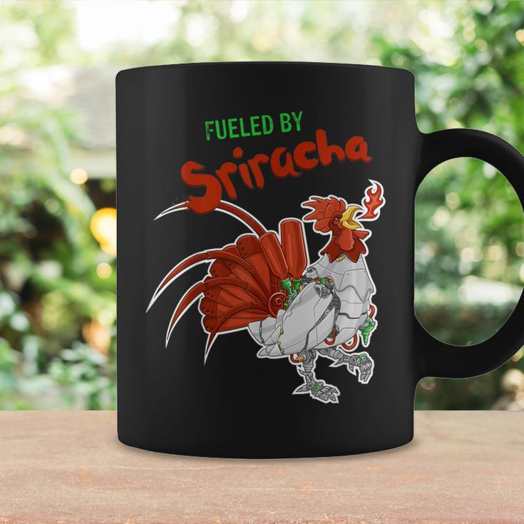Fueled By Sriracha Awesome Sauce Robot Rooster Coffee Mug Gifts ideas