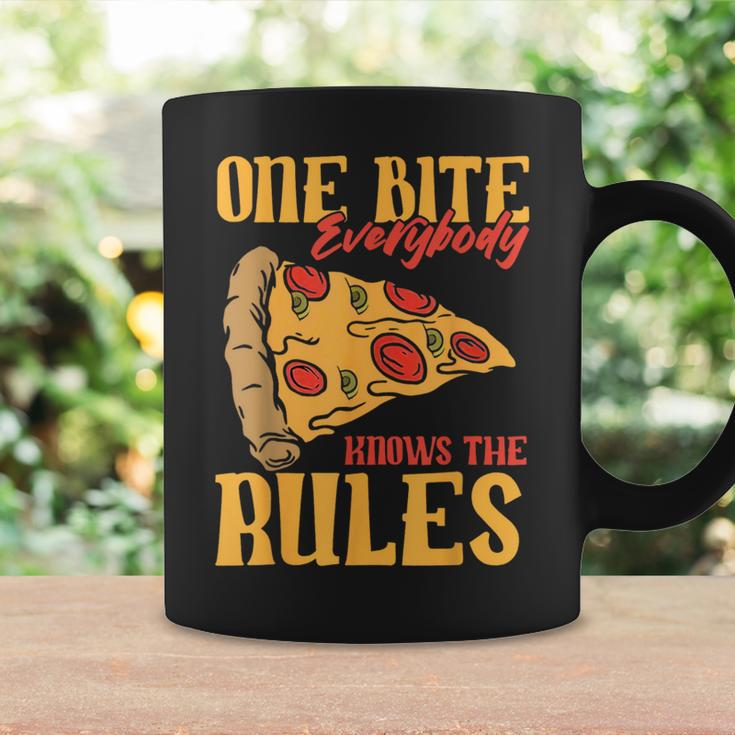 1 Bites Pizza Everybody Knows The Rules Food Lover Coffee Mug Gifts ideas