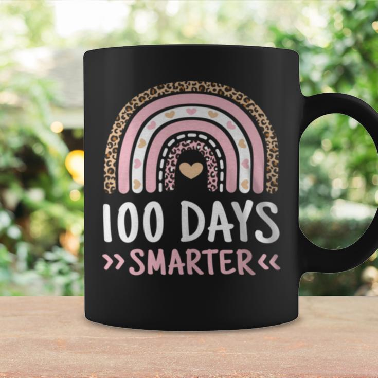 100Th Day Of School 100 Days Smarter Leopard Rainbow Coffee Mug Gifts ideas