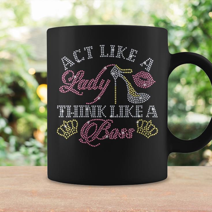 Act Like A Lady Think Like A Boss Rhinestone Woman Coffee Mug Gifts ideas