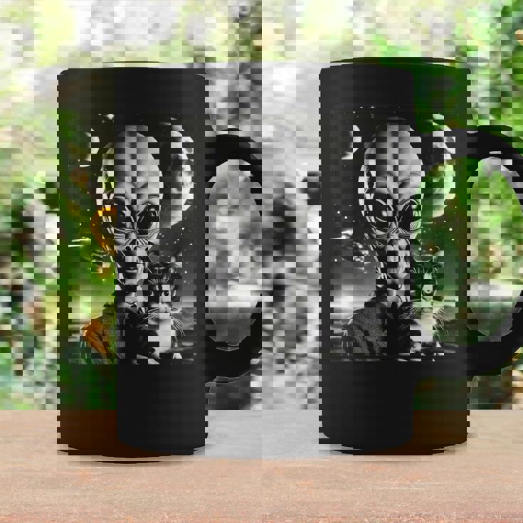 Alien And Cat Ufo Outer Space Cat Lover Kitten Coffee Mug Gifts ideas