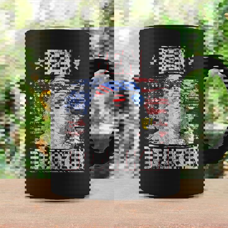 Ben Drankin 4Th Of July Usa Flag Drinking Beer Coffee Mug Gifts ideas