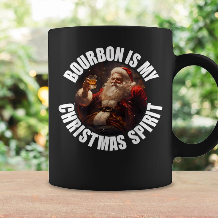 Christmas Santa Bourbon Is My Christmas Spirit Adult Coffee Mug Gifts ideas