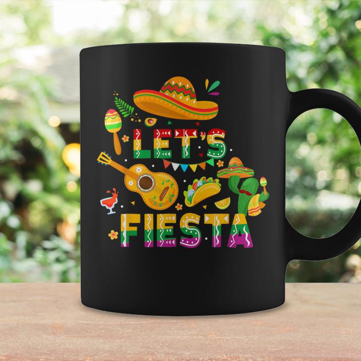 Cinco De Mayo Mexican Guitar Cactus Let's Fiesta Coffee Mug Gifts ideas