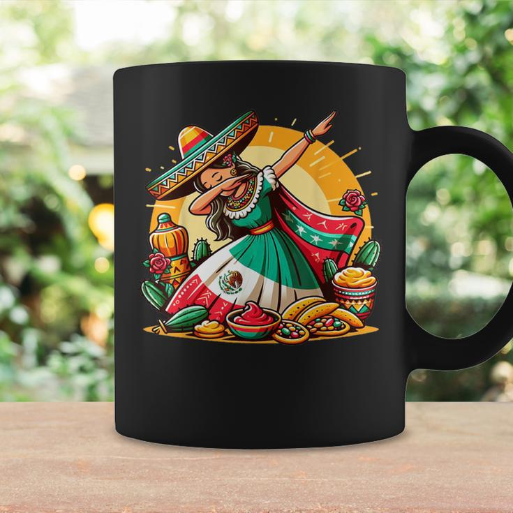 Dabbing Mexican Poncho Sombrero Cinco De Mayo Girl Boy Coffee Mug Gifts ideas