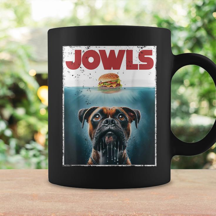 Drooling Boxer Jowls Fawn Dog Mom Dog Dad Burger Coffee Mug Gifts ideas