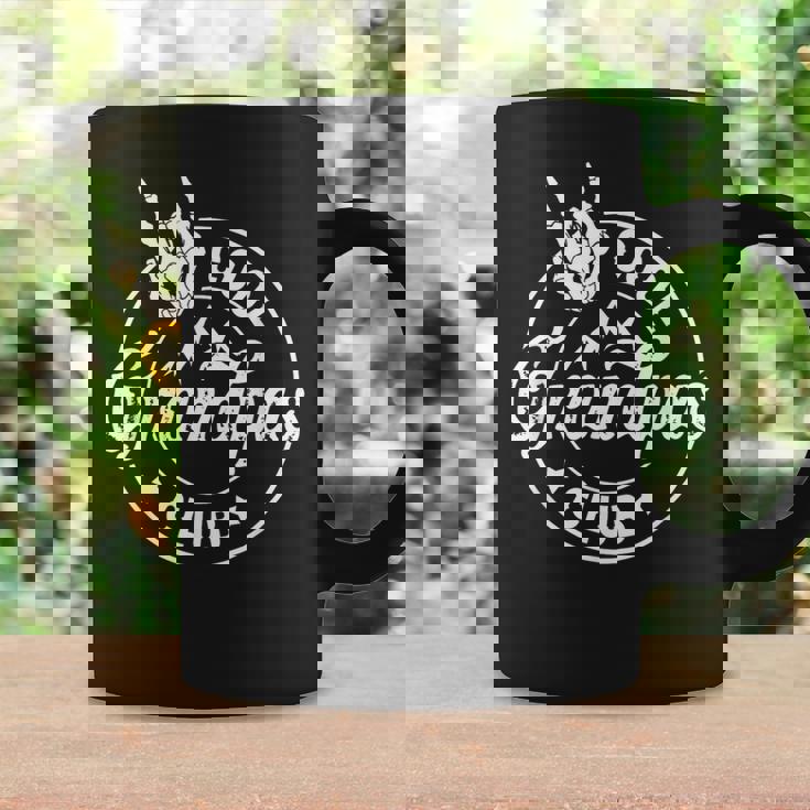 Grandpa Fathers Day Cool Grandpas Club Skeleton Hand Coffee Mug Gifts ideas